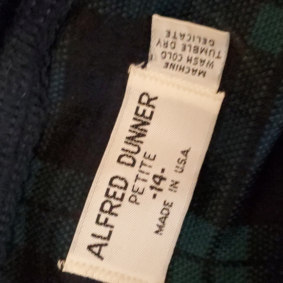 Alfred Dunner 2 piece green and blue pant and jacket set - Picture 8 of 10